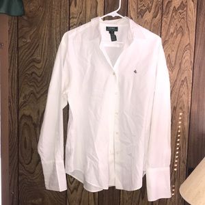Lauren Ralph Lauren White Button Down Blouse